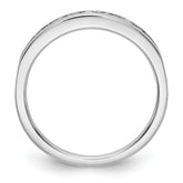 14K White Gold 11-Stone 1/3 carat Complete Round Diamond Channel Band